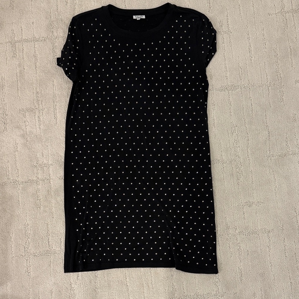 Splendid Black Mini Dress with metal studs